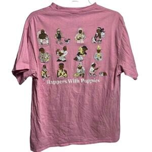 DOG LIMITED Rappers with Puppies T-shirt, Size Medium